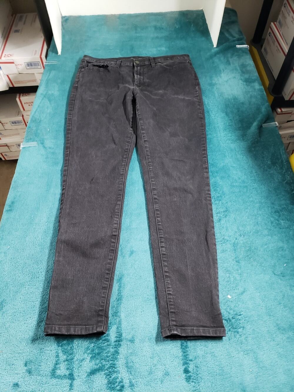 Banana Republic Jeans Size 10 Women Black Pants Stretch Dark Mid Rise Skinny